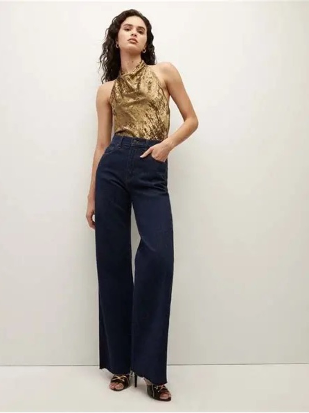 VERONICA BEARD Taylor Relaxed Wide Leg High Rise Jean 25